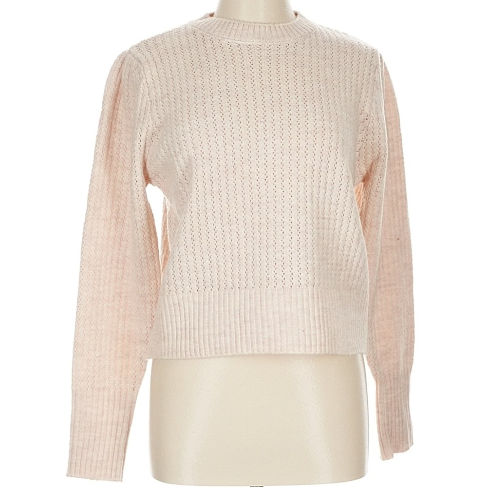 Elodie Textured Cream Crew Neck Sweater - Picture 3 of 7